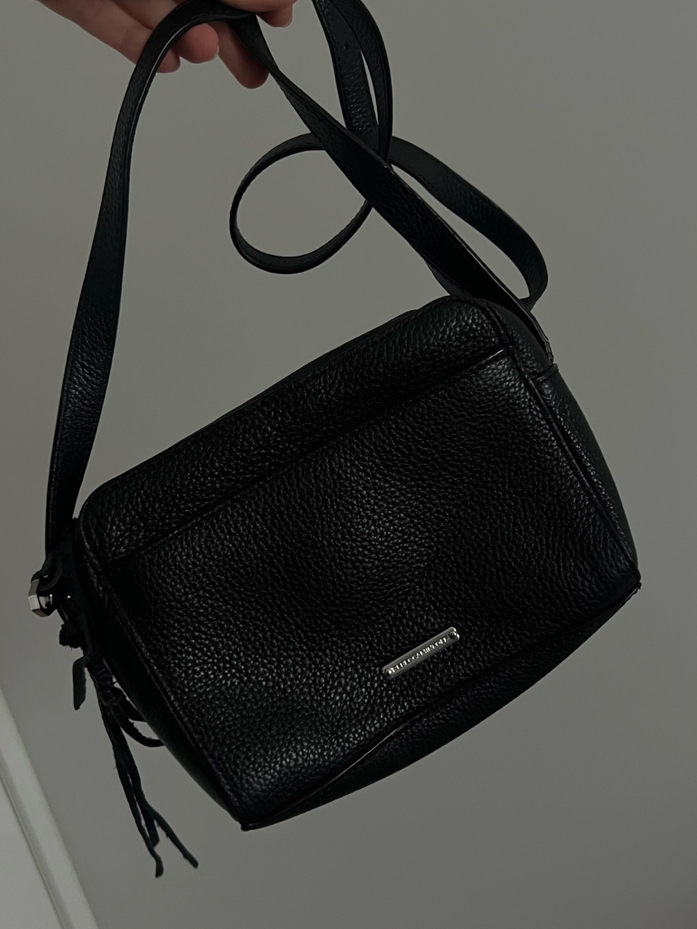 Rebecca Minkoff Black Pebbled Leather Crossbody Messenger